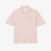Polo feminino de malha piqué com corte descontraído