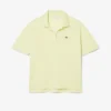 Polo feminino de malha piqué com corte descontraído