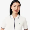 Polo feminino de ténis com ajuste regular e termorregulação