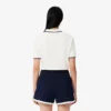Polo feminino de ténis com ajuste regular e termorregulação