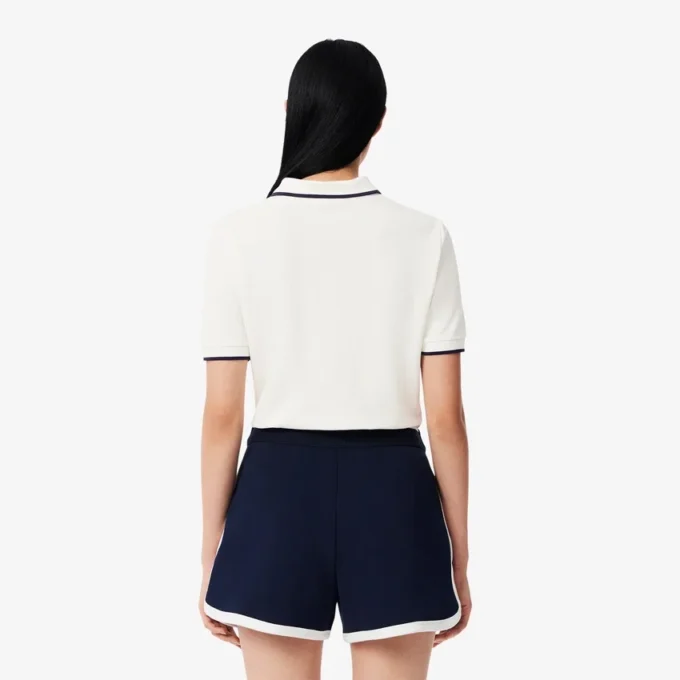 Polo feminino de ténis com ajuste regular e termorregulação