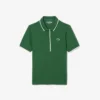 Polo feminino de ténis com ajuste regular e termorregulação