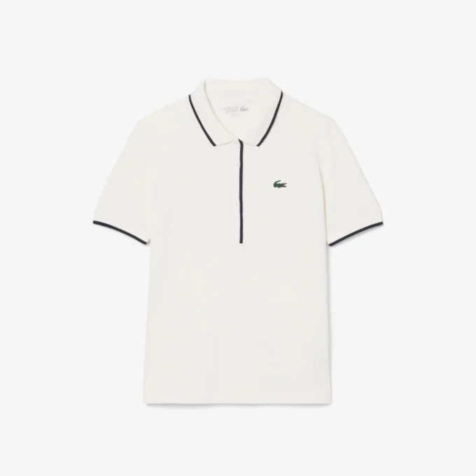 Polo feminino de ténis com ajuste regular e termorregulação