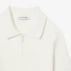 Polo feminino em malha canelada 3D