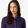 Polo feminino L.12.12 em mini piqué elástico com corte justo