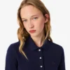 Polo feminino L.12.12 em mini piqué elástico com corte justo