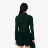 Polo feminino L.12.12 em mini piqué elástico com corte justo