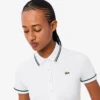 Polo feminino L.12.D de corte justo com detalhes de acabamento
