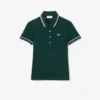 Polo feminino L.12.D de corte justo com detalhes de acabamento