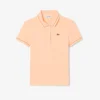 Polo feminino L.12.D de corte justo com detalhes de acabamento