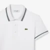 Polo feminino L.12.D de corte justo com detalhes de acabamento
