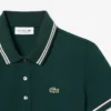 Polo feminino L.12.D de corte justo com detalhes de acabamento