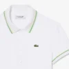 Polo feminino L.12.D de corte justo com detalhes de acabamento