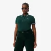 Polo feminino L.12.D de corte justo com detalhes de acabamento