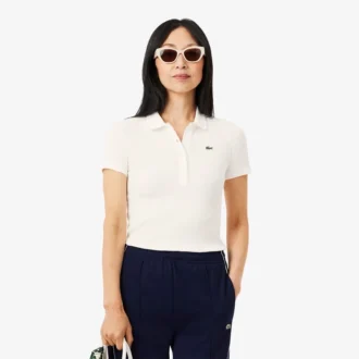 Polo feminino Slim Fit L.12.D em algodão canelado