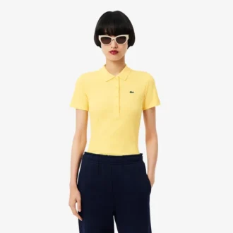 Polo feminino Slim Fit L.12.D em algodão canelado