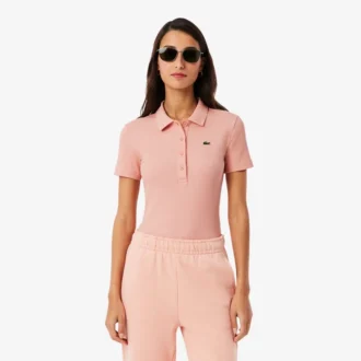 Polo feminino Slim Fit L.12.D em algodão canelado