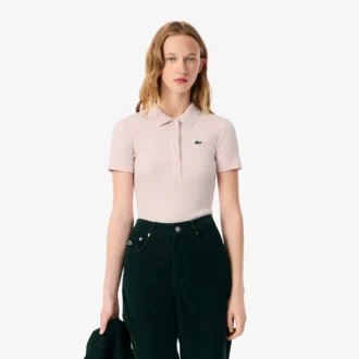 Polo feminino Slim Fit L.12.D em algodão canelado