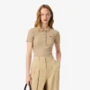 Polo feminino Slim Fit L.12.D em algodão canelado