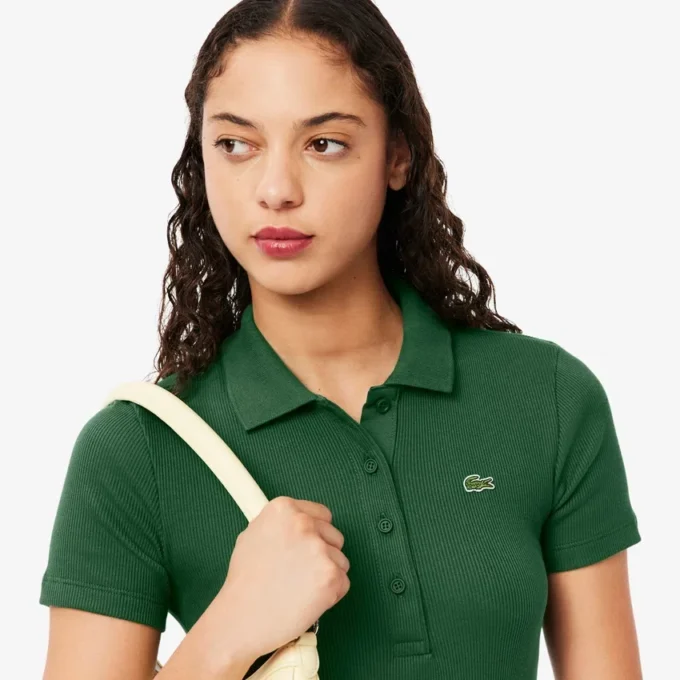 Polo feminino Slim Fit L.12.D em algodão canelado