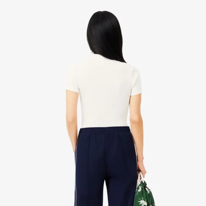 Polo feminino Slim Fit L.12.D em algodão canelado