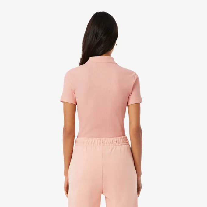 Polo feminino Slim Fit L.12.D em algodão canelado