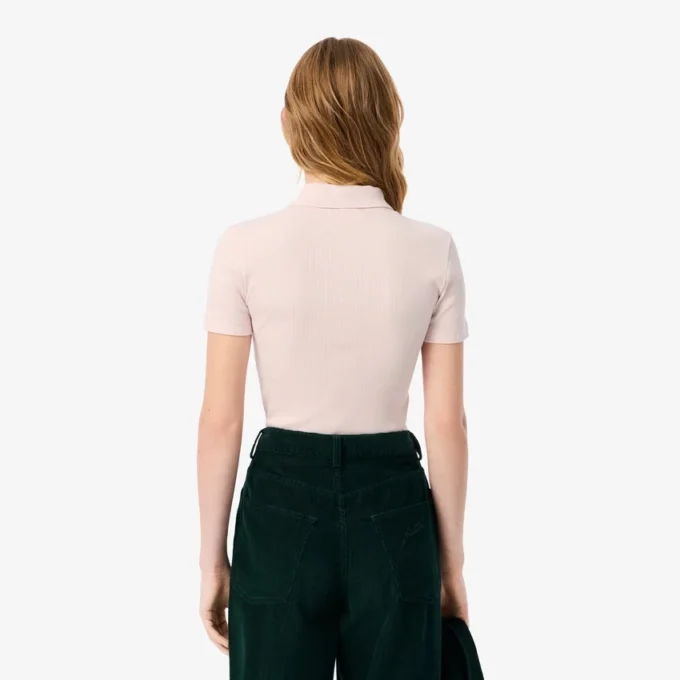 Polo feminino Slim Fit L.12.D em algodão canelado
