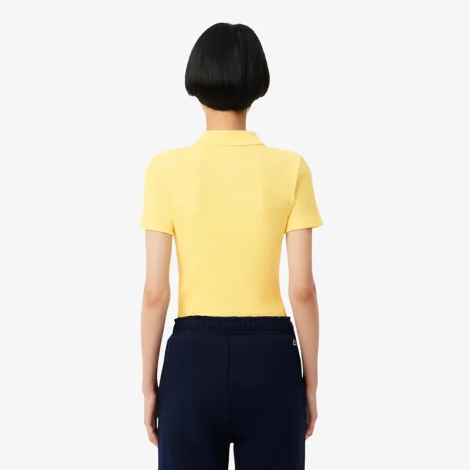 Polo feminino Slim Fit L.12.D em algodão canelado