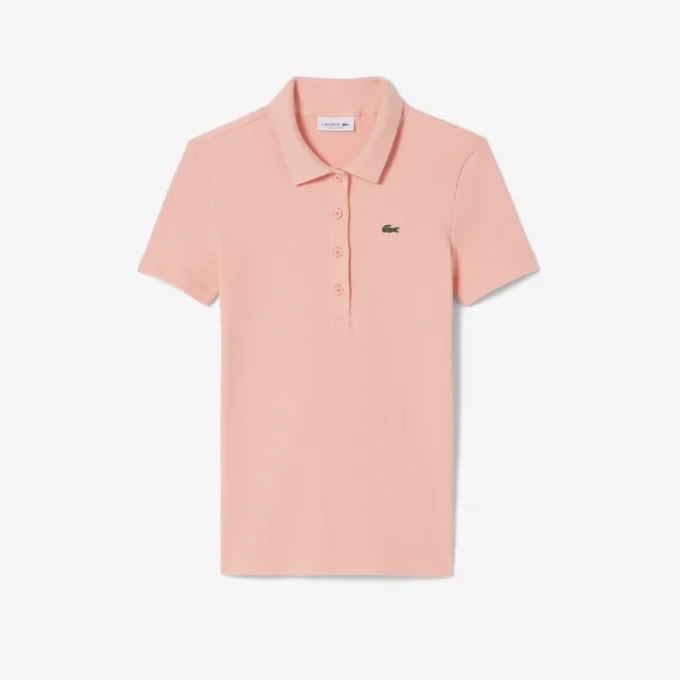 Polo feminino Slim Fit L.12.D em algodão canelado