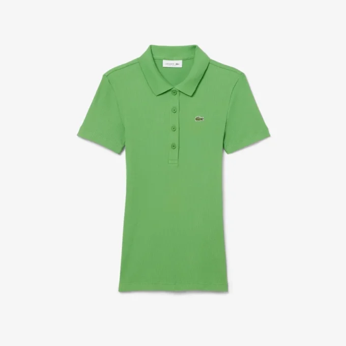 Polo feminino Slim Fit L.12.D em algodão canelado