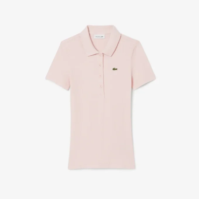 Polo feminino Slim Fit L.12.D em algodão canelado