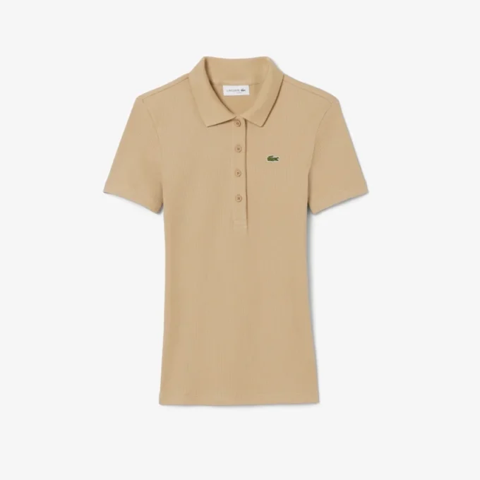 Polo feminino Slim Fit L.12.D em algodão canelado