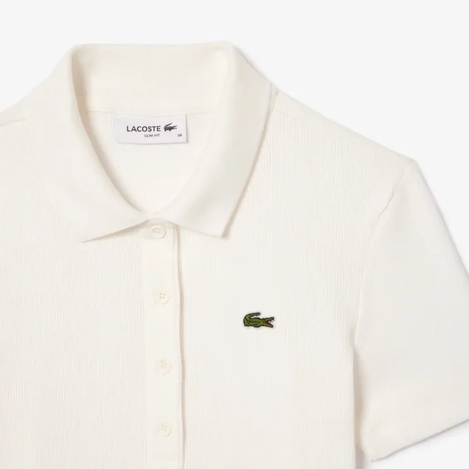 Polo feminino Slim Fit L.12.D em algodão canelado