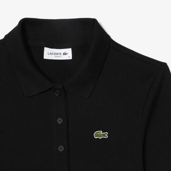 Polo feminino Slim Fit L.12.D em algodão canelado