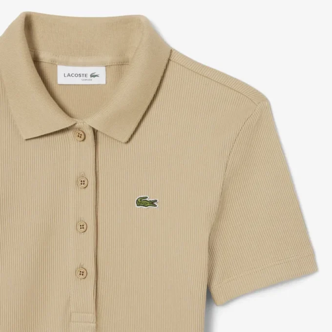 Polo feminino Slim Fit L.12.D em algodão canelado