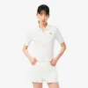 Polo feminino Slim Fit Pointelle com logótipo L.12.D