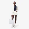 Polo feminino Slim Fit Pointelle com logótipo L.12.D