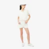 Polo feminino Slim Fit Pointelle com logótipo L.12.D
