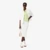 Polo feminino Slim Fit Pointelle com logótipo L.12.D
