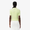 Polo feminino Slim Fit Pointelle com logótipo L.12.D
