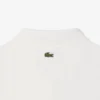 Polo feminino Slim Fit Pointelle com logótipo L.12.D