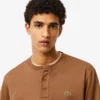 Polo Henley de manga comprida para homem