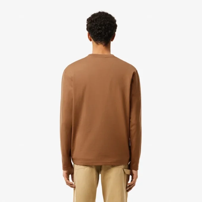Polo Henley de manga comprida para homem