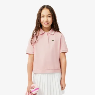 Polo infantil Petit Piqué com pregas nas costas