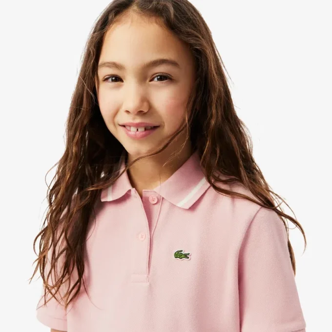 Polo infantil Petit Piqué com pregas nas costas