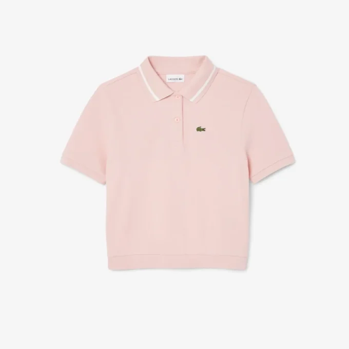 Polo infantil Petit Piqué com pregas nas costas