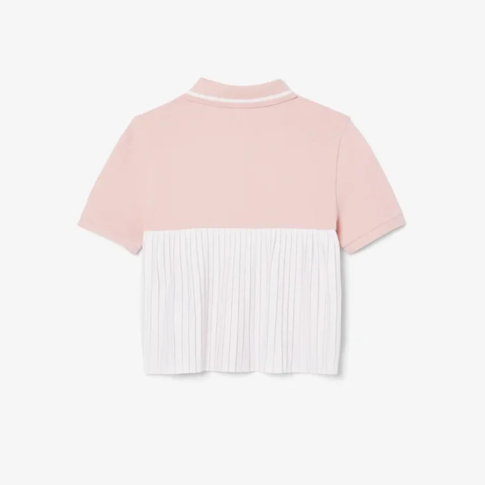 Polo infantil Petit Piqué com pregas nas costas