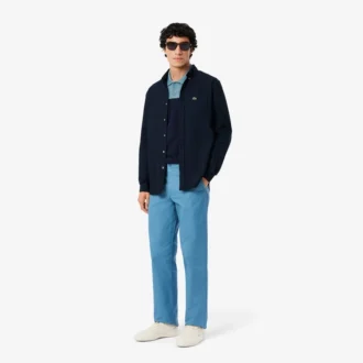 Polo L.12.12 com blocos de cor, corte regular, para homem