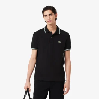 Polo L.12.12 com detalhes decorativos, corte regular, para homem