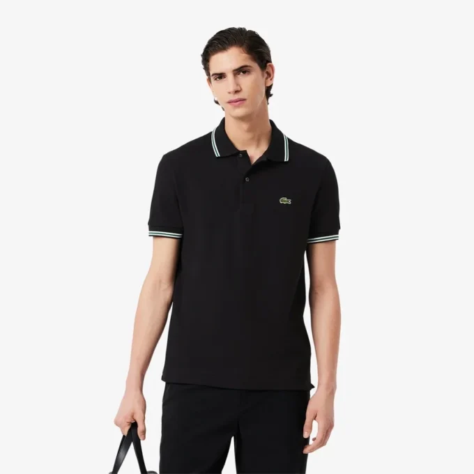 Polo L.12.12 com detalhes decorativos, corte regular, para homem